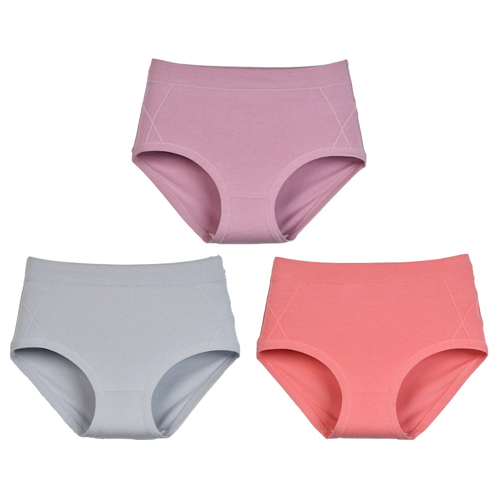 Women's Cotton Mid Rise Panties (3 pcs Set)
