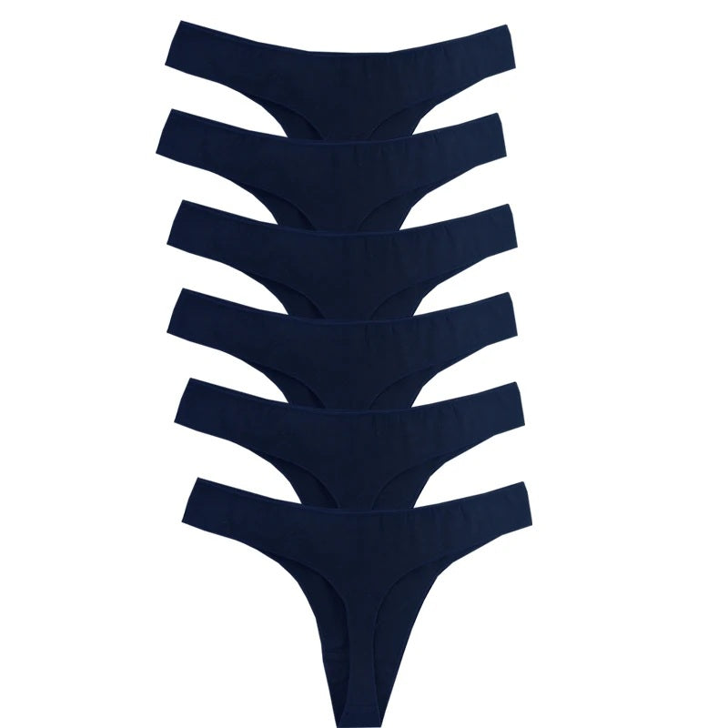 Women's Cotton G-String Panties (6 pcs Set)