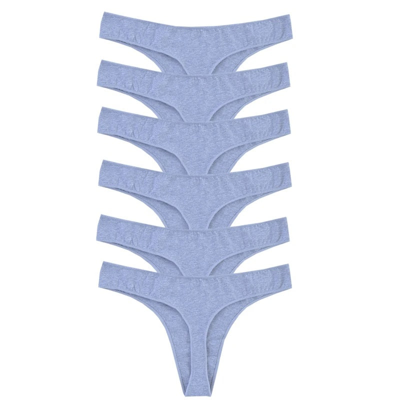 Women's Cotton G-String Panties (6 pcs Set)