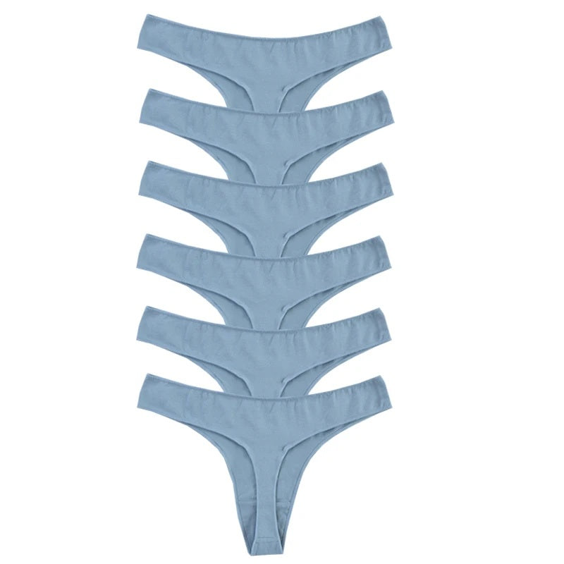Women's Cotton G-String Panties (6 pcs Set)