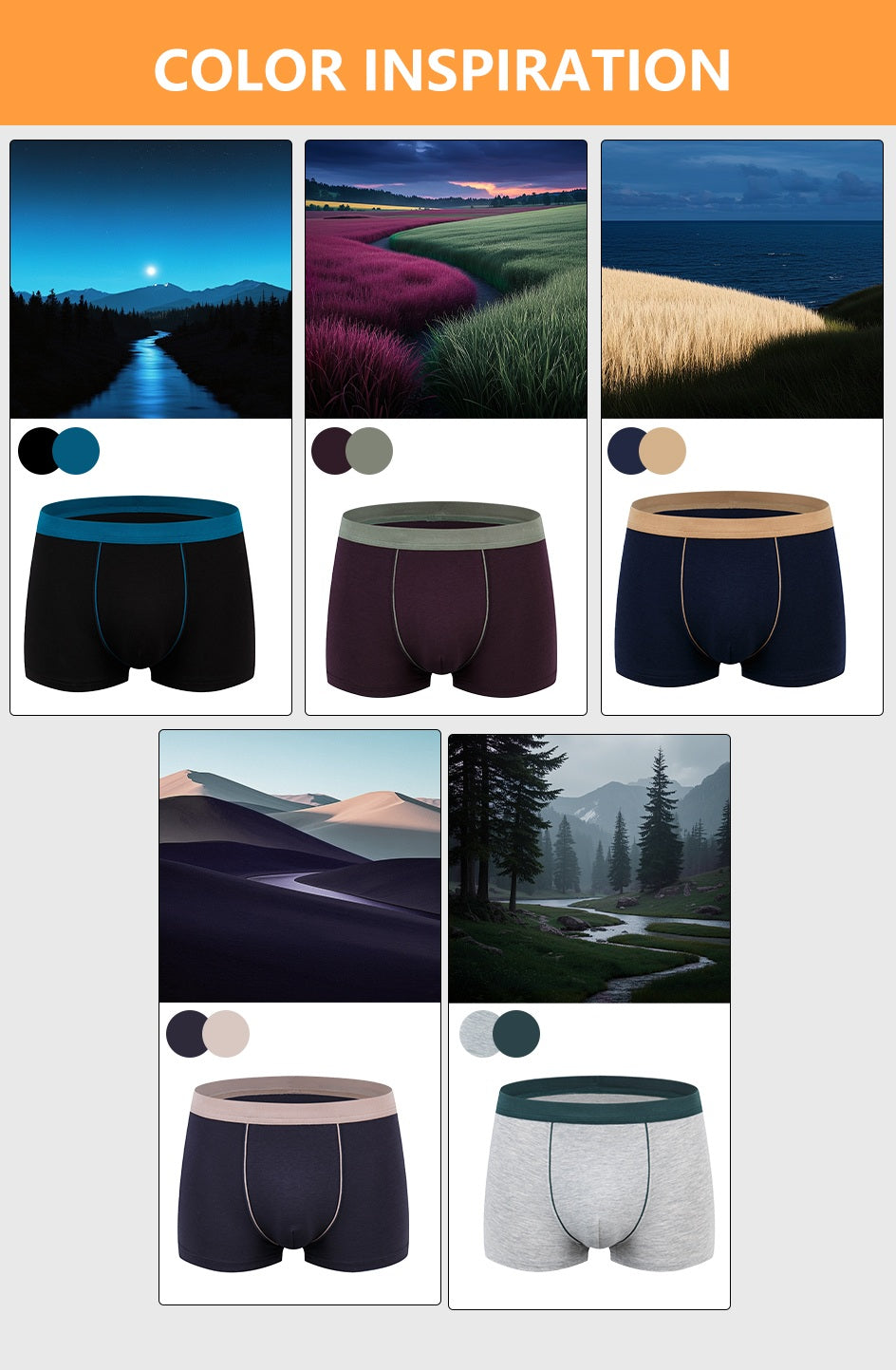 Men's 5 PCS Cotton Boxers
