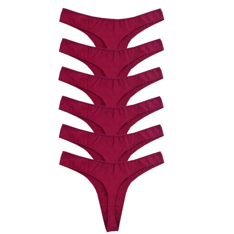Women's Cotton G-String Panties (6 pcs Set)