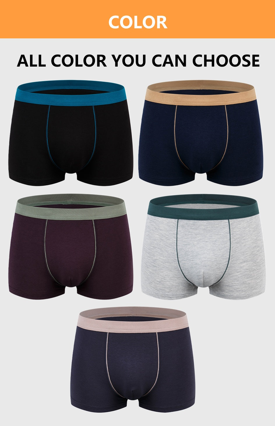 Men's 5 PCS Cotton Boxers