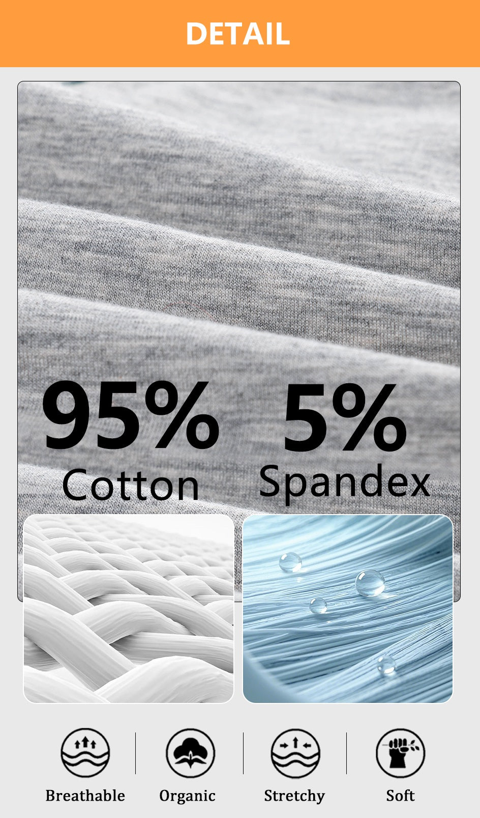 Men's 5 PCS Cotton Boxers