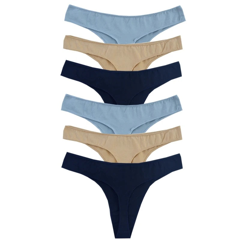 Women's Cotton G-String Panties (6 pcs Set)