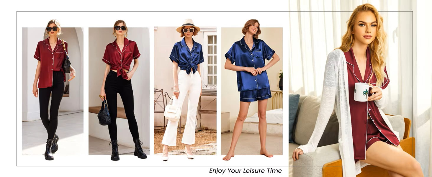 Silky Satin Sleepwear Set for Women