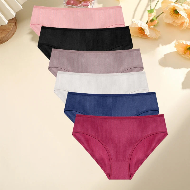 Women's Multicolor Low Rise Panty Set (6 pcs)