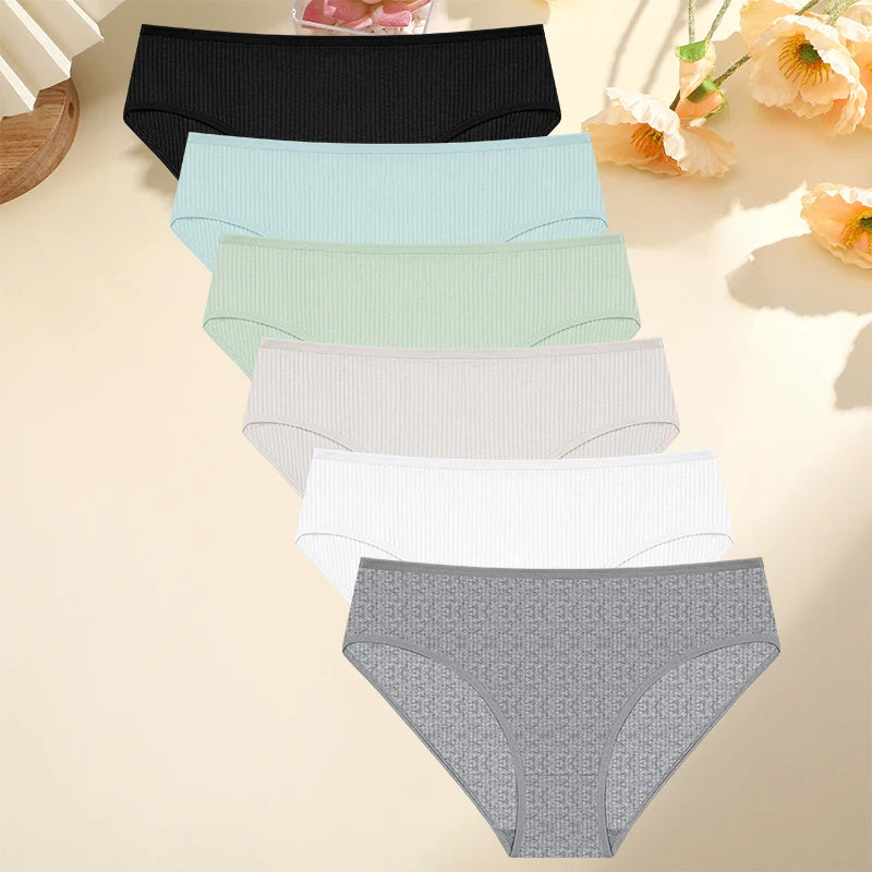 Women's Multicolor Low Rise Panty Set (6 pcs)