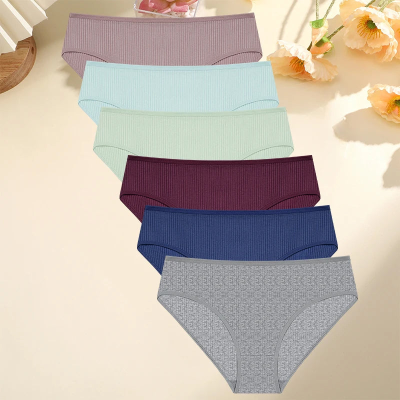 Women's Multicolor Low Rise Panty Set (6 pcs)