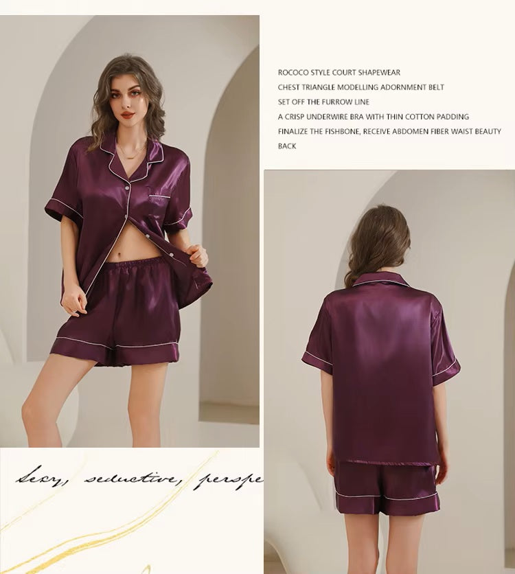Silky Satin Sleepwear Set for Women