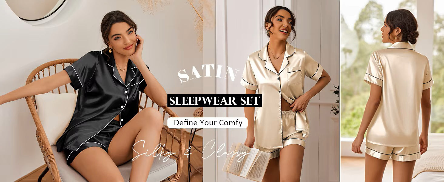 Silky Satin Sleepwear Set for Women