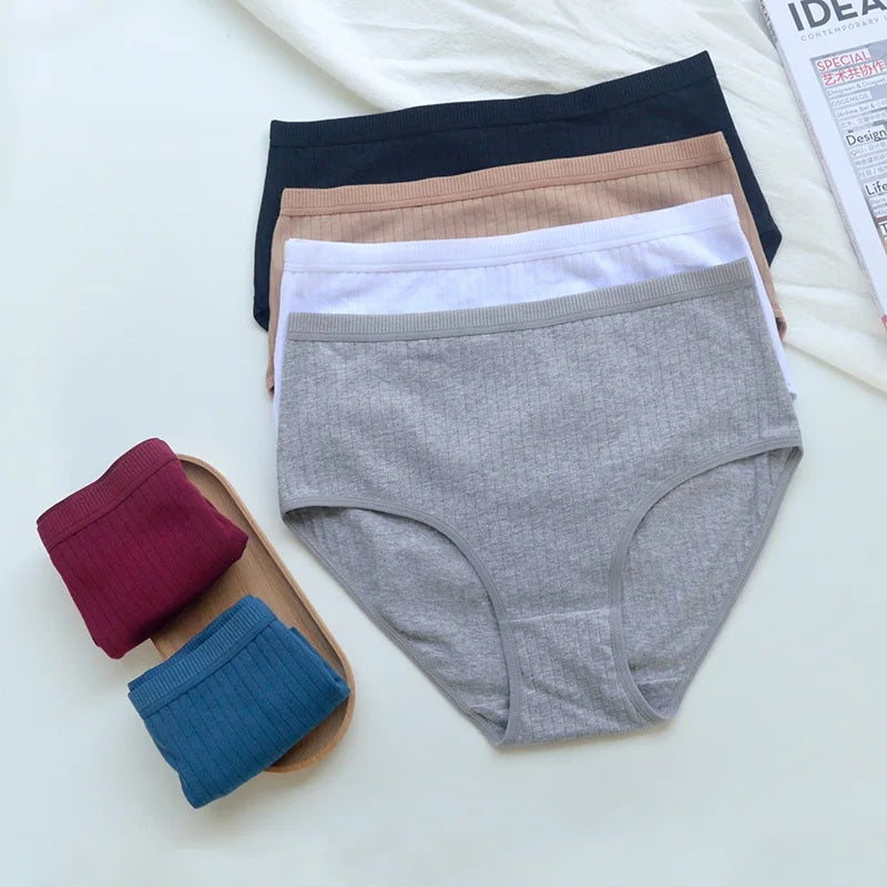 Women's High Rise Cotton Panties (6 pcs Set)