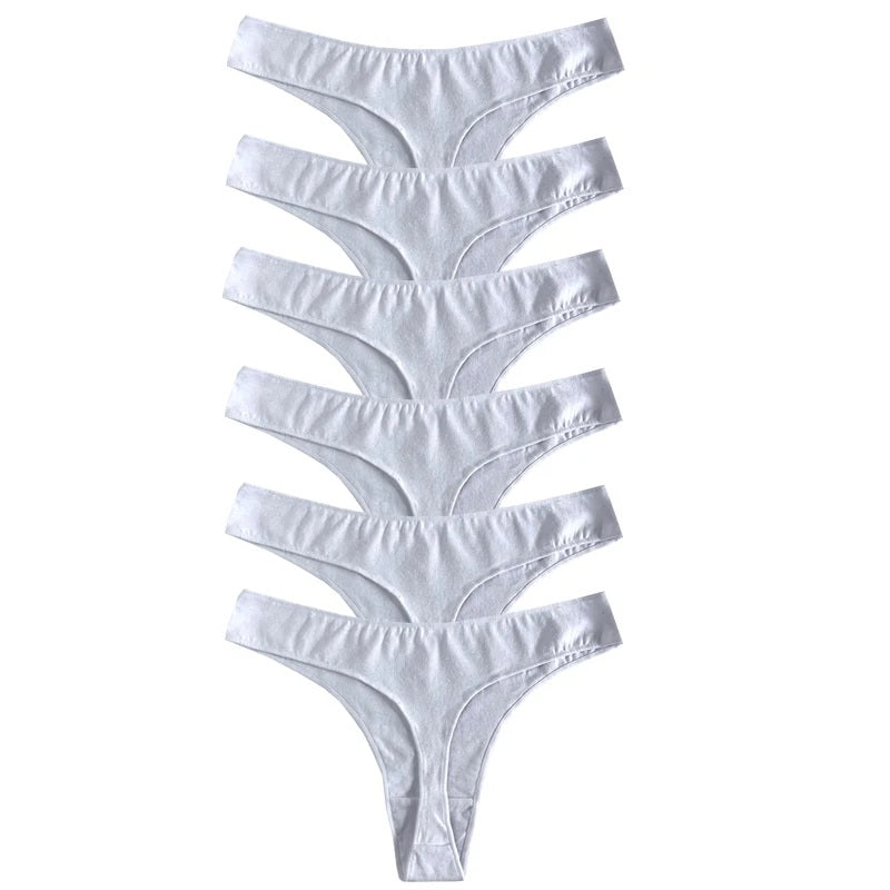 Women's Cotton G-String Panties (6 pcs Set)