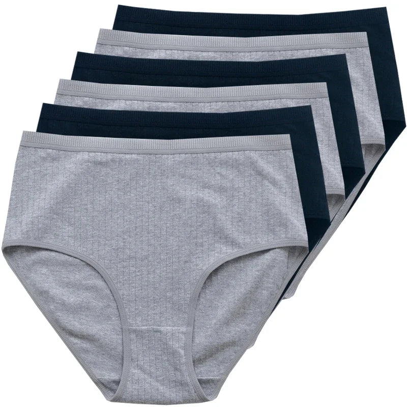 Women's High Rise Cotton Panties (6 pcs Set)