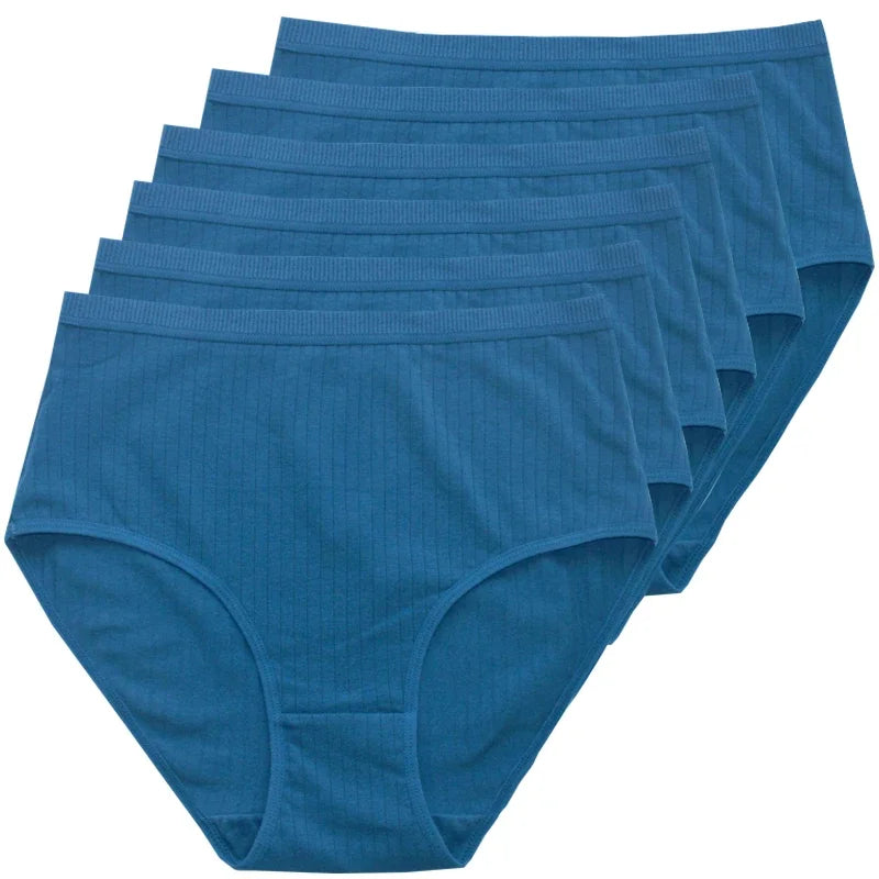 Women's High Rise Cotton Panties (6 pcs Set)
