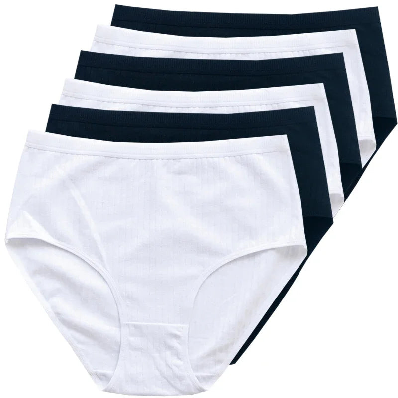 Women's High Rise Cotton Panties (6 pcs Set)