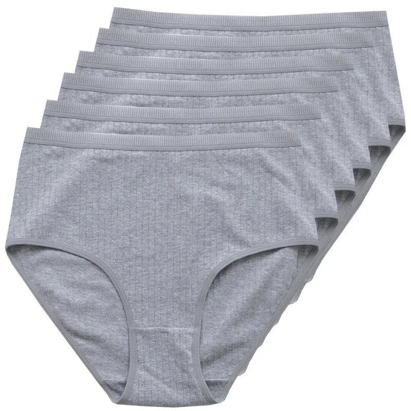 Women's High Rise Cotton Panties (6 pcs Set)