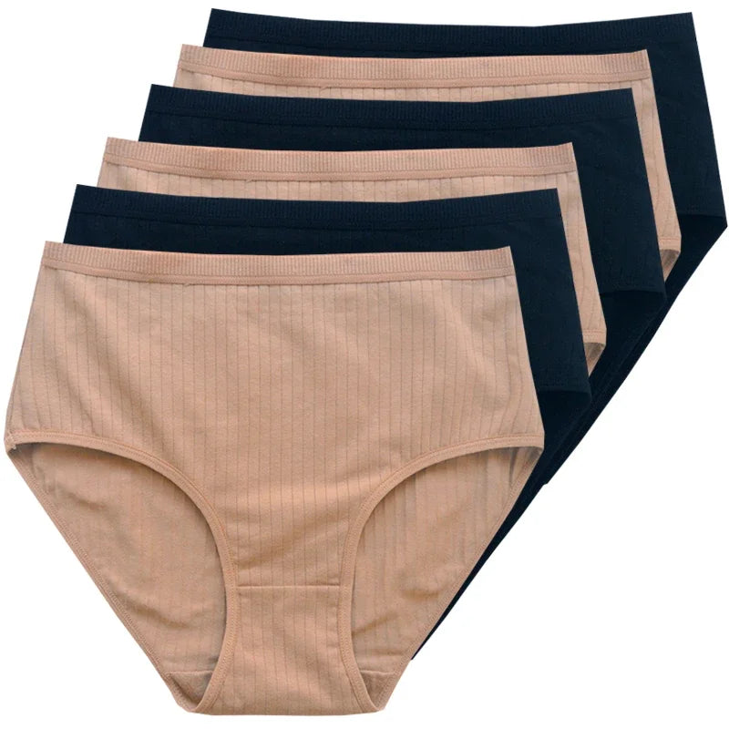 Women's High Rise Cotton Panties (6 pcs Set)