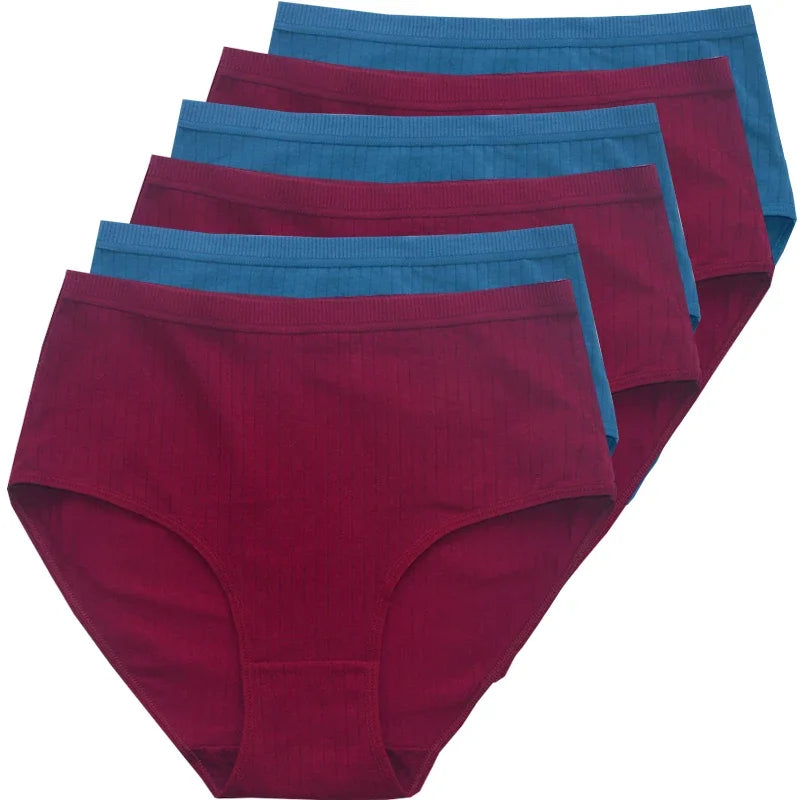 Women's High Rise Cotton Panties (6 pcs Set)