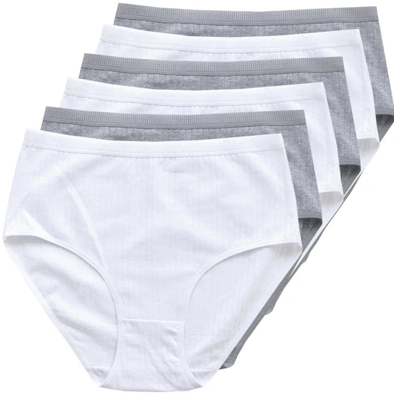 Women's High Rise Cotton Panties (6 pcs Set)