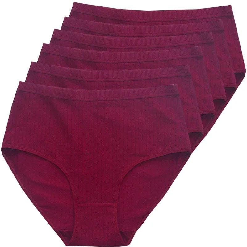 Women's High Rise Cotton Panties (6 pcs Set)