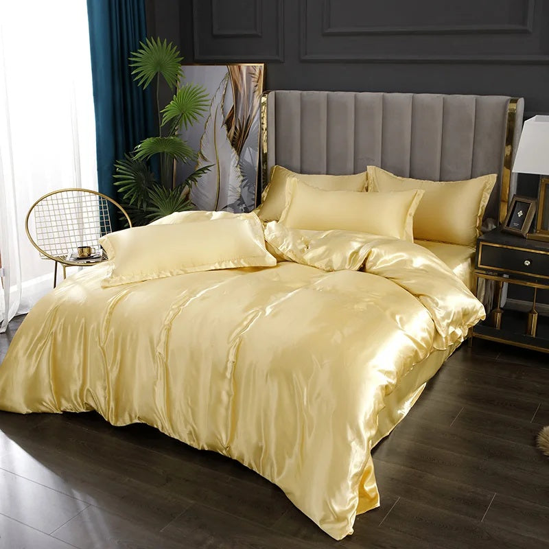 Luxurious Silk Bedding Set (4 pcs)