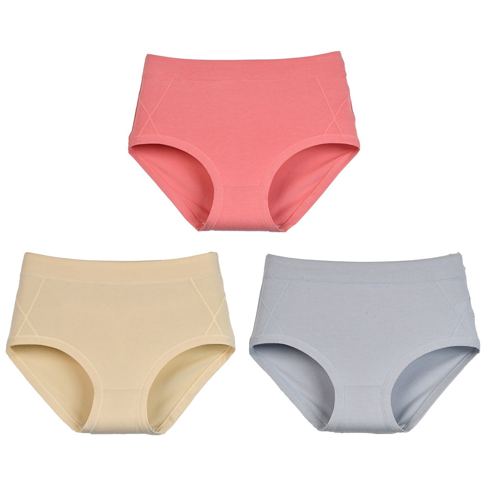 Women's Cotton Mid Rise Panties (3 pcs Set)
