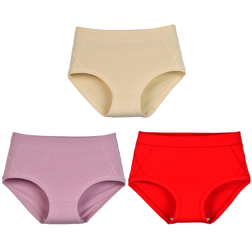 Women's Cotton Mid Rise Panties (3 pcs Set)