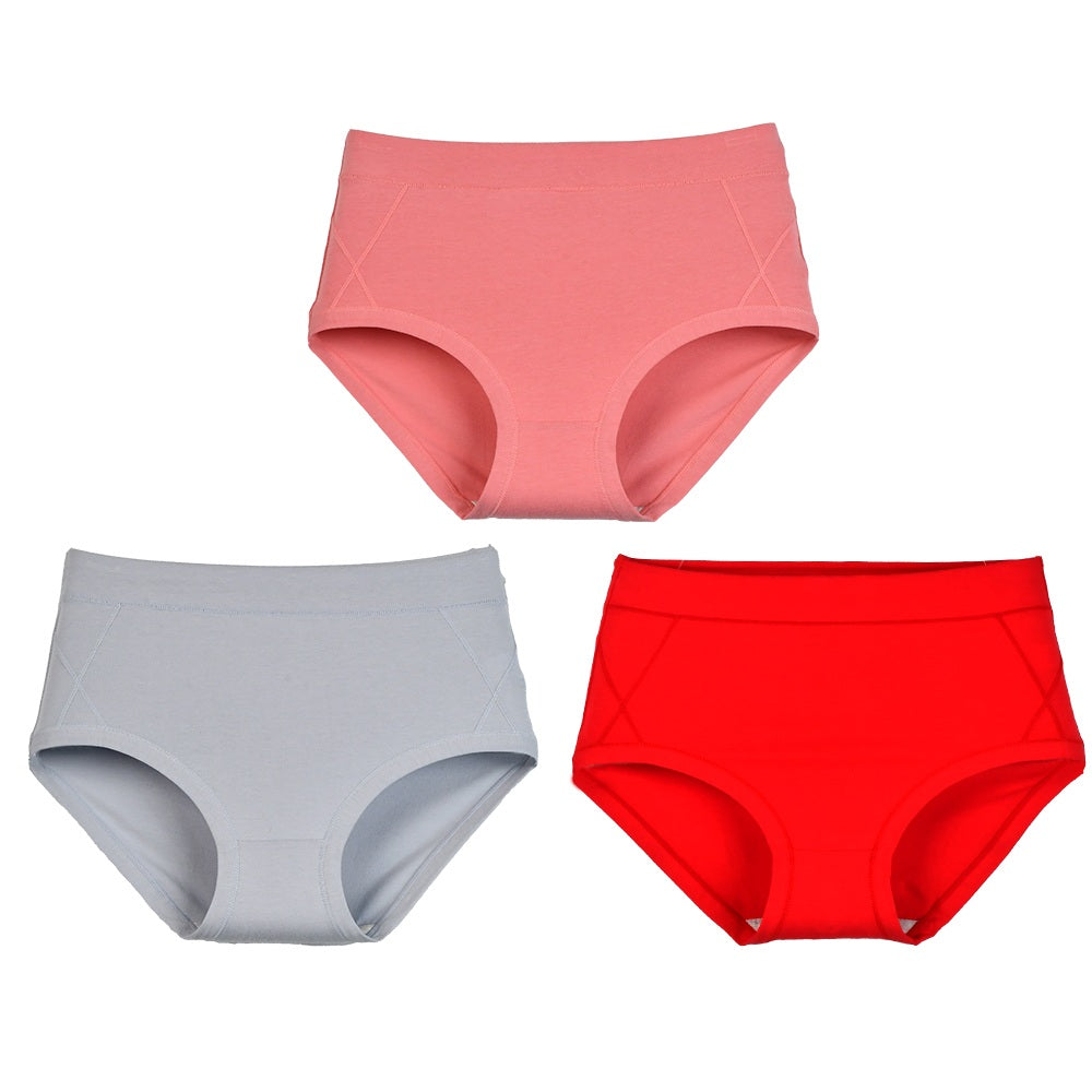Women's Cotton Mid Rise Panties (3 pcs Set)
