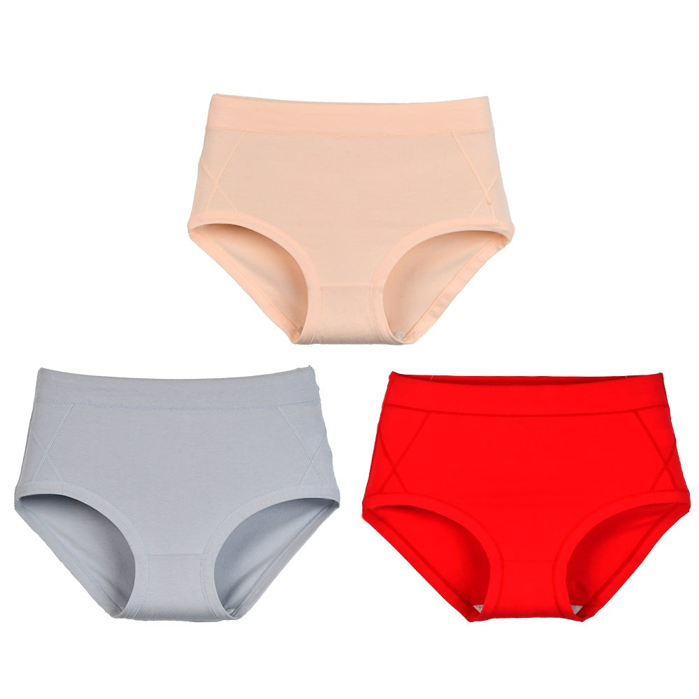 Women's Cotton Mid Rise Panties (3 pcs Set)