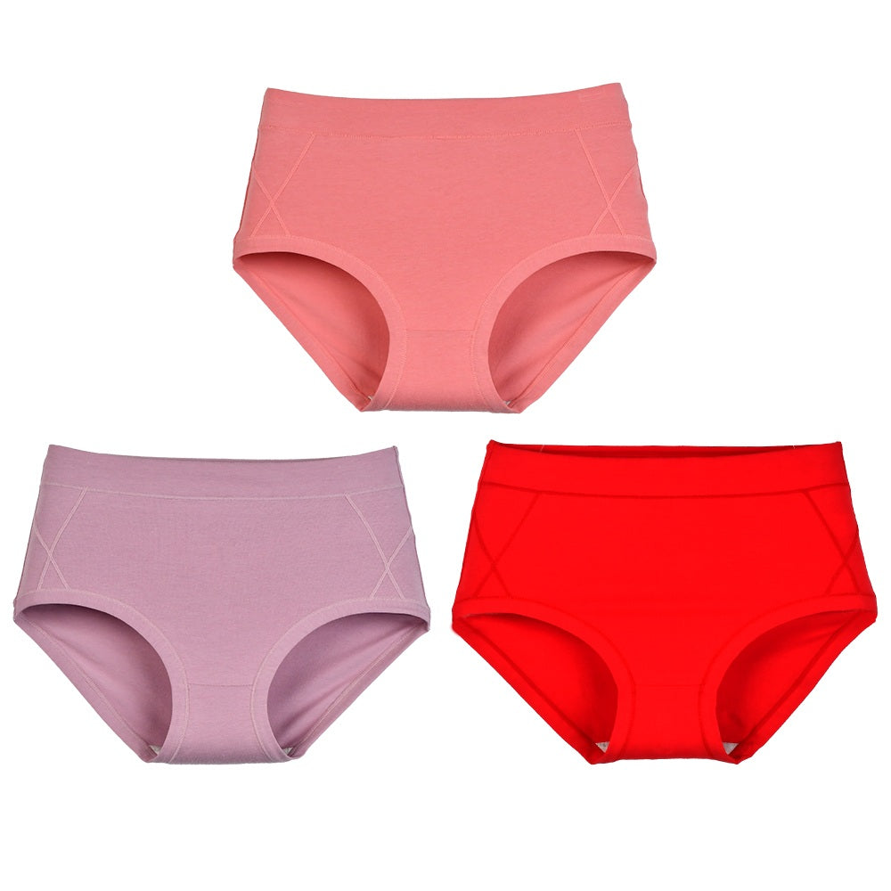 Women's Cotton Mid Rise Panties (3 pcs Set)