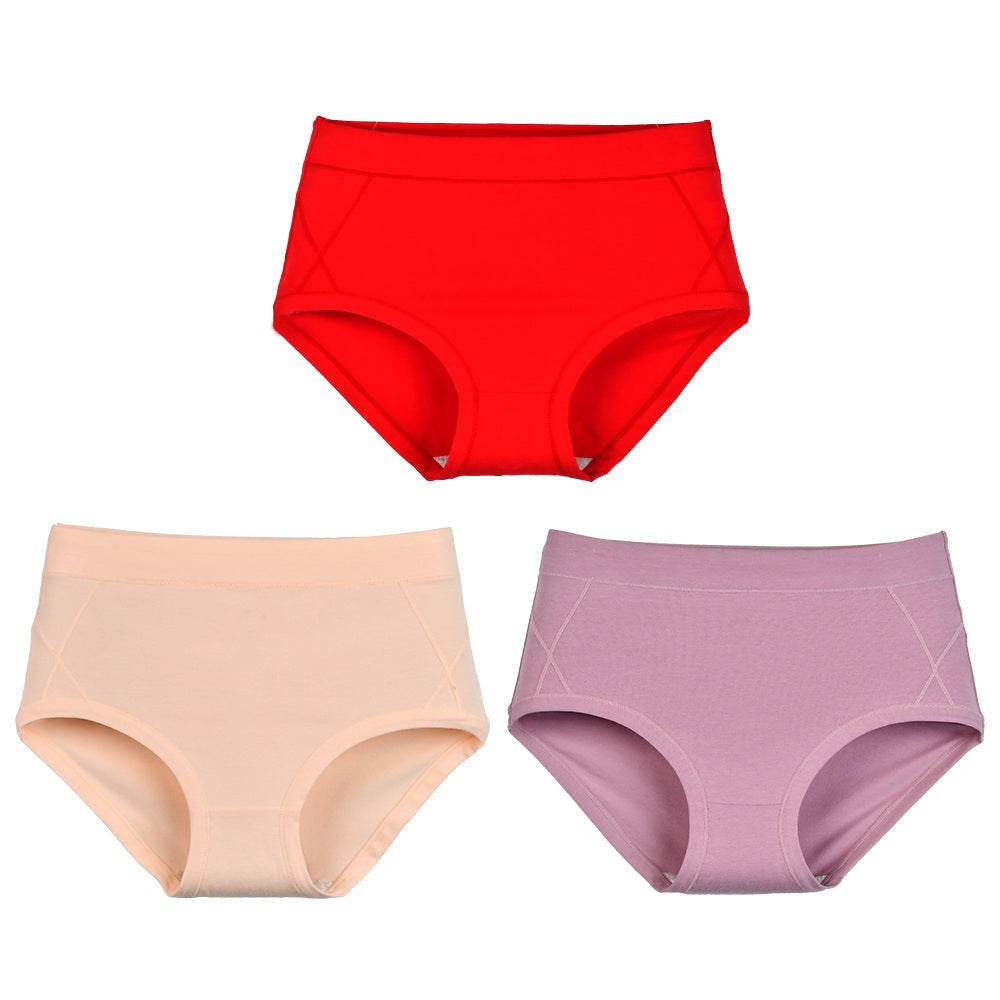 Women's Cotton Mid Rise Panties (3 pcs Set)