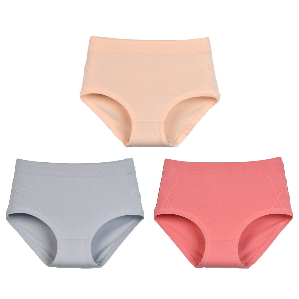 Women's Cotton Mid Rise Panties (3 pcs Set)
