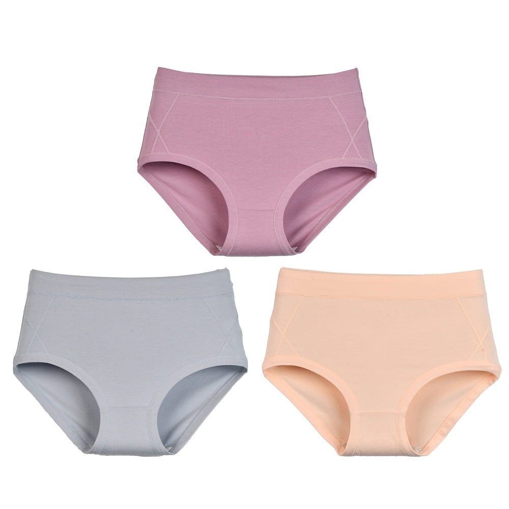 Women's Cotton Mid Rise Panties (3 pcs Set)
