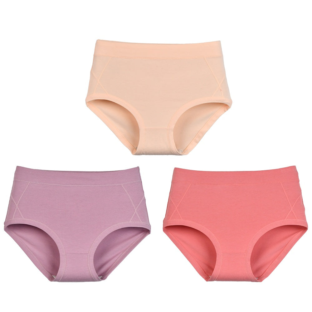 Women's Cotton Mid Rise Panties (3 pcs Set)