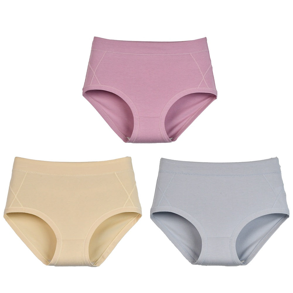 Women's Cotton Mid Rise Panties (3 pcs Set)