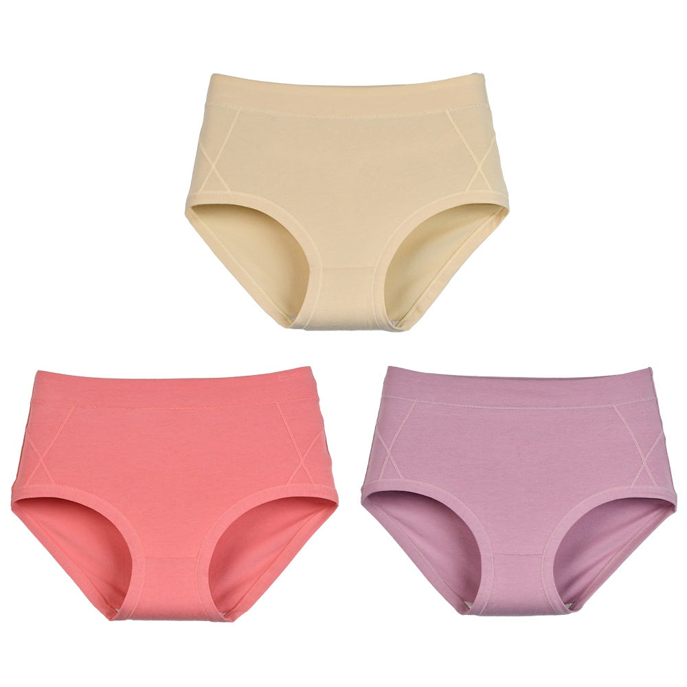 Women's Cotton Mid Rise Panties (3 pcs Set)