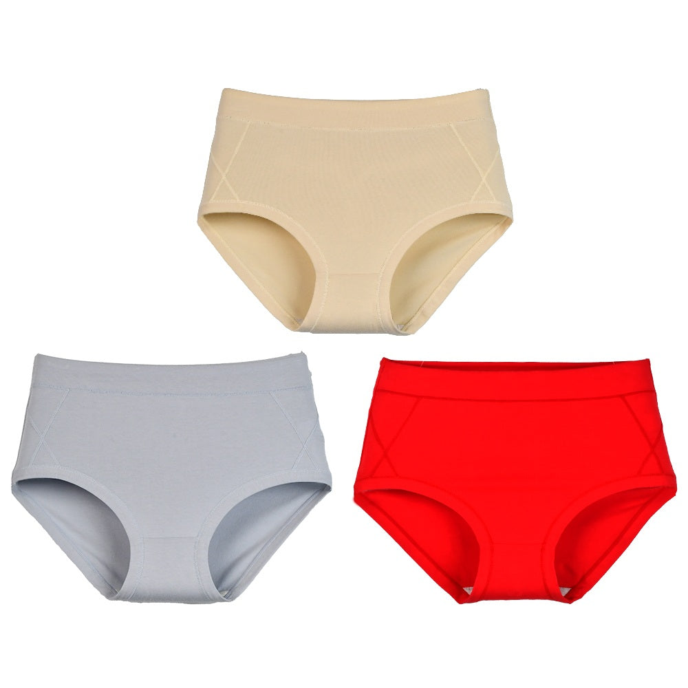 Women's Cotton Mid Rise Panties (3 pcs Set)