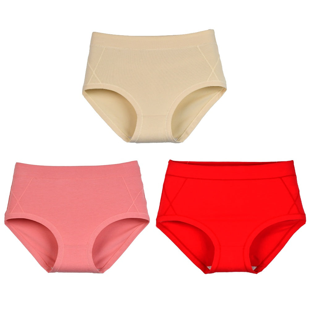 Women's Cotton Mid Rise Panties (3 pcs Set)