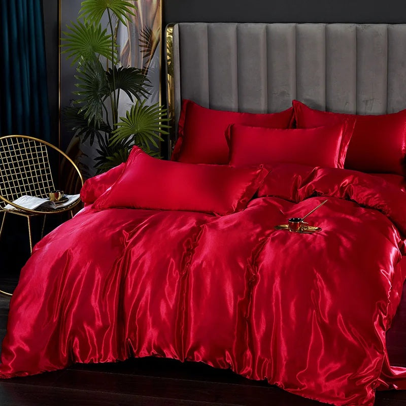 Luxurious Silk Bedding Set (4 pcs)